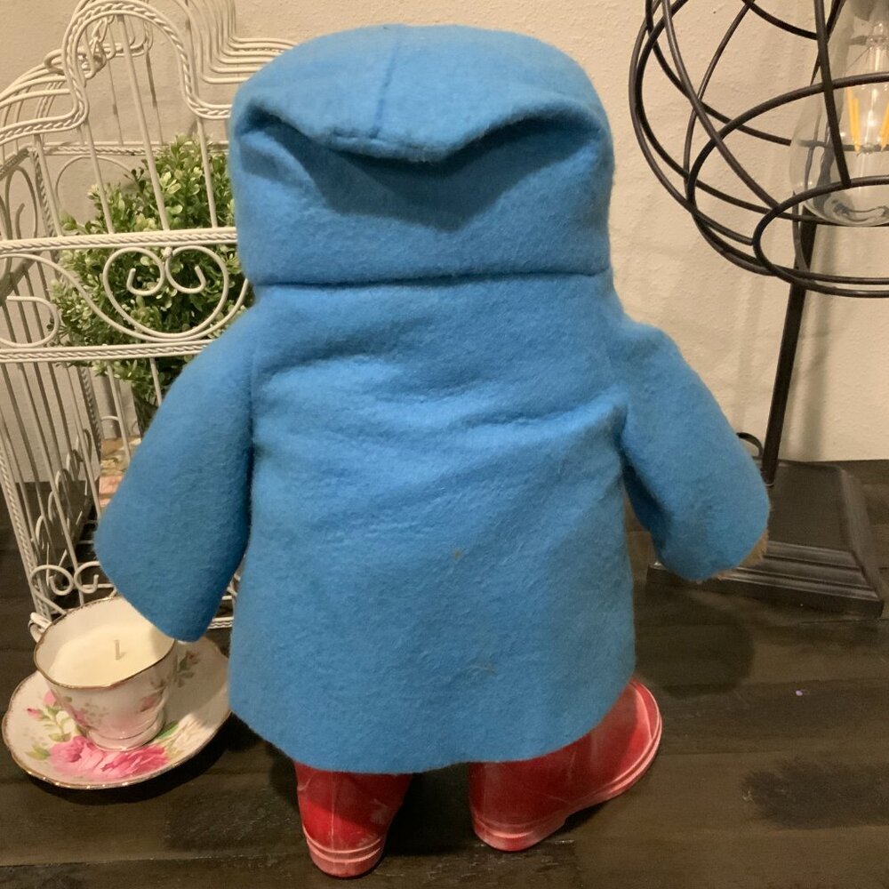 Paddington Bear Vintage Eden Toys Blue Coat Red Boots - Picture 5 of 8
